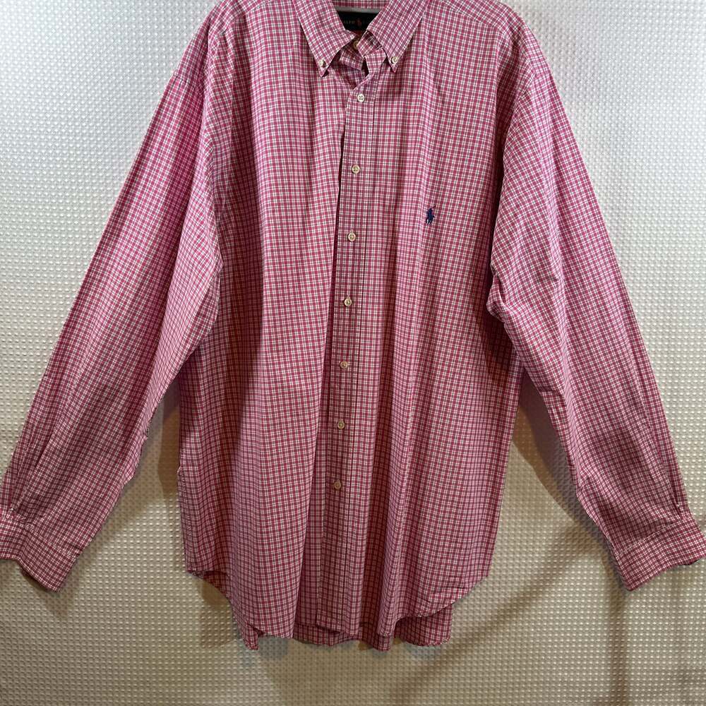 Polo Ralph Lauren Classic Sleeve Pink White Gingham  Shirt